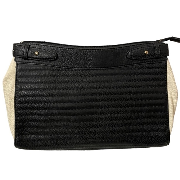 BCBGeneration Handbags - BCBGENERATION large clutch black white faux leather